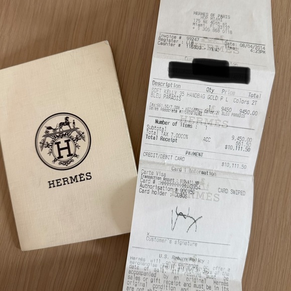 Hermès Kelly 35 Retourne Blue Paradis Clemence GHW - Picture 14 of 14